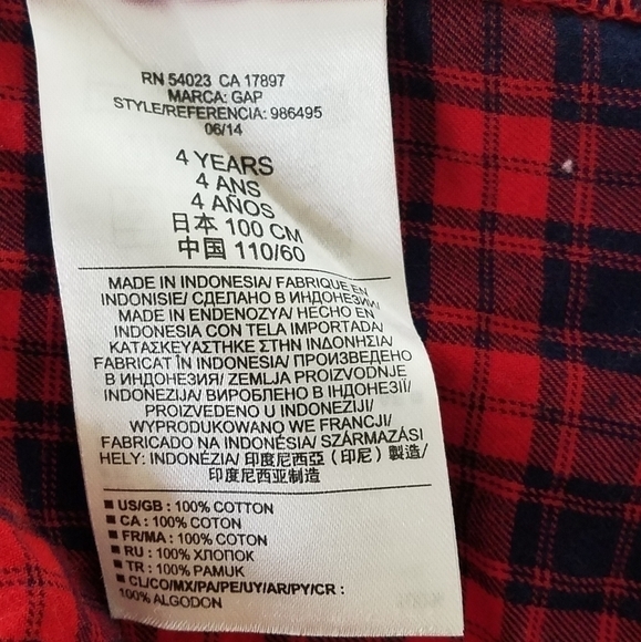 Gap Plaid Button Down Ruffle Shirt 4 - Picture 5 of 5